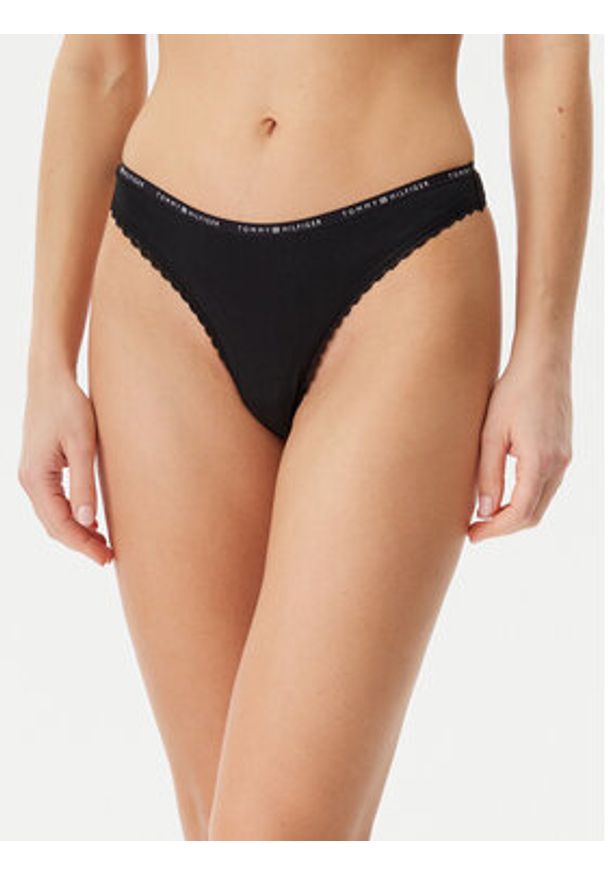 TOMMY HILFIGER - Tommy Hilfiger Komplet stringów UW0UW05954 Czarny. Kolor: czarny. Materiał: bawełna