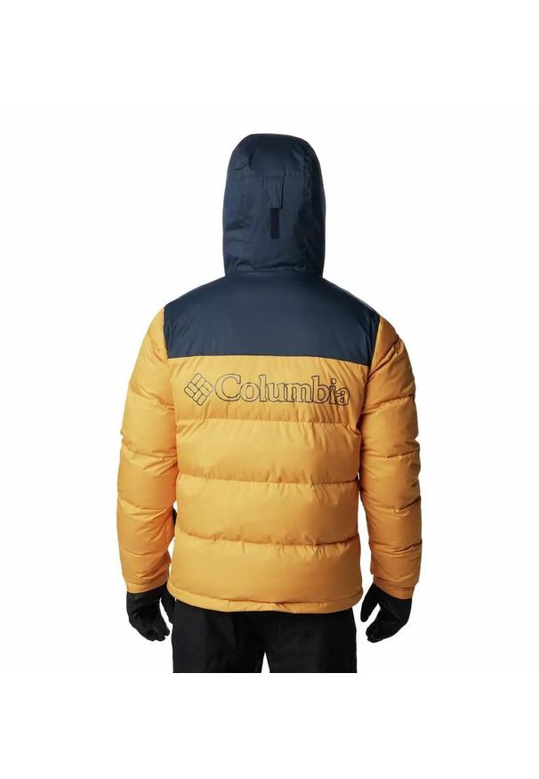 columbia - Kurtka Puchowa Zimowa Męska Columbia Iceline Ridge Jacket. Kolor: żółty. Materiał: puch. Sezon: zima. Sport: narciarstwo