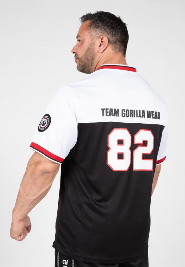 GORILLA WEAR - Trenton Koszulka piłkarska - Czarny/Biały. Kolor: biały. Sport: piłka nożna