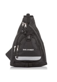 BAG STREET - Plecak sportowy czarny Bag Street 4033-BL. Kolor: czarny. Materiał: materiał. Styl: street, sportowy
