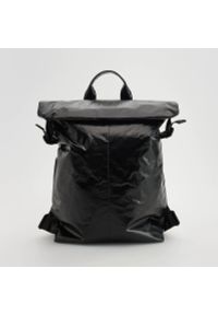 Reserved - Zwijany plecak roll-top - Czarny. Kolor: czarny #1