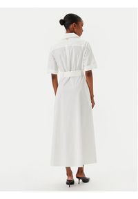 Fracomina Sukienka koszulowa FR25SD3006W52001 Biały Regular Fit. Kolor: biały. Materiał: bawełna, syntetyk. Typ sukienki: koszulowe #4