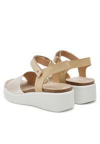 ecco - ECCO Sandały Flowt Wedge 27231360704 Złoty. Kolor: złoty. Materiał: skóra #4