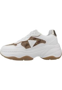 Guess - Kapcie GUESS FLTHP4 FAL12 Brązowy. Kolor: brązowy. Materiał: syntetyk, tkanina. Styl: sportowy
