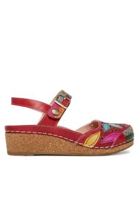 Laura Vita Sandały Facscineo 02 Czerwony. Kolor: czerwony. Materiał: skóra #1