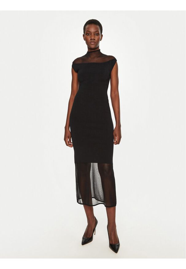 Calvin Klein Sukienka codzienna K20K207919 Czarny Regular Fit. Okazja: na co dzień. Kolor: czarny. Materiał: wiskoza, syntetyk. Typ sukienki: proste. Styl: casual