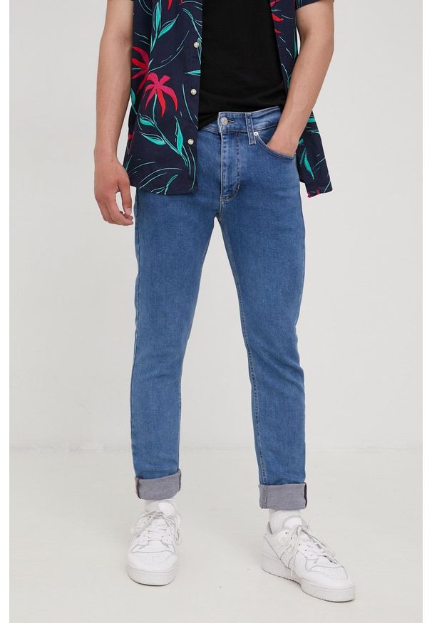 Tommy Jeans jeansy DM0DM126621A5.PPYY męskie. Kolor: niebieski