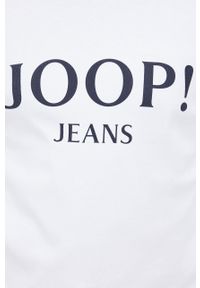JOOP! - Joop! bluza bawełniana męska kolor biały z nadrukiem. Kolor: biały. Materiał: bawełna. Wzór: nadruk