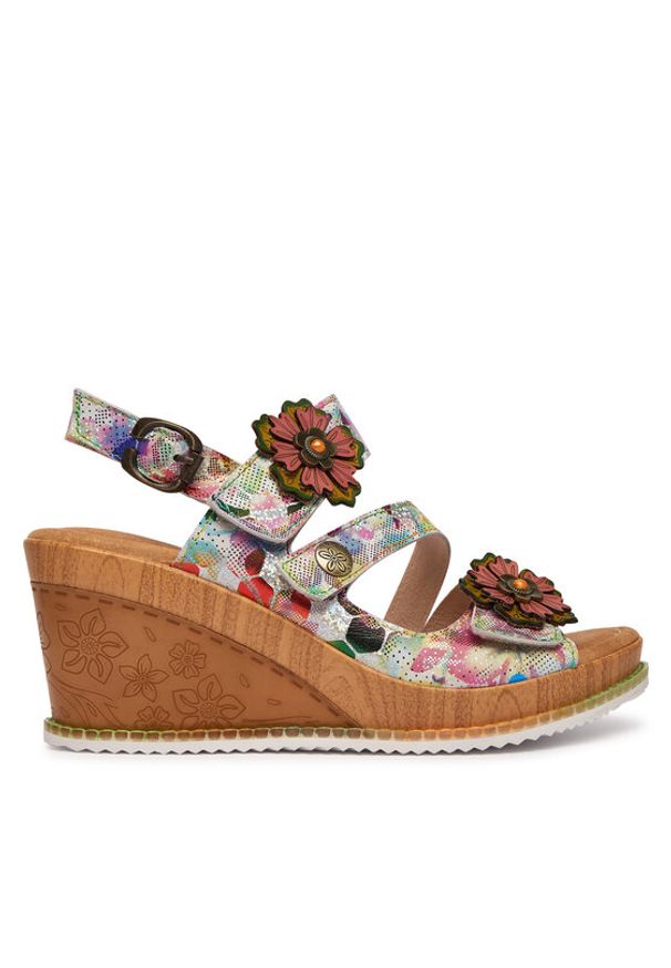 Laura Vita Sandały Ballon 22 Kolorowy. Materiał: skóra. Wzór: kolorowy