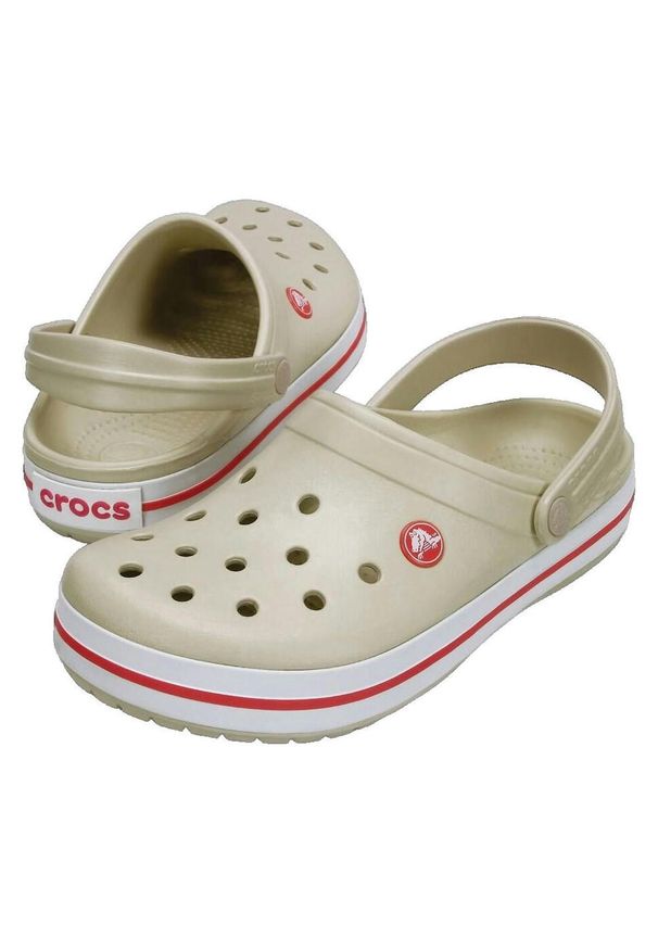 Buty do chodzenia unisex Crocs Crocband Stuccomelon. Okazja: na plażę. Zapięcie: bez zapięcia. Kolor: szary. Materiał: syntetyk, materiał. Styl: sportowy