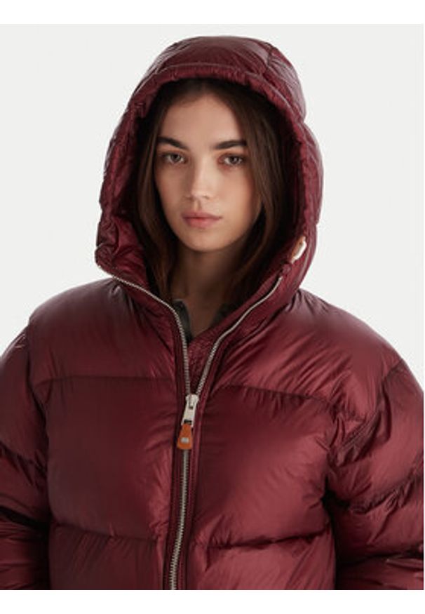 TOMMY HILFIGER - Tommy Hilfiger Kurtka puchowa WW0WW46541 Bordowy Regular Fit. Kolor: czerwony. Materiał: syntetyk