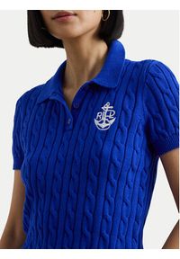 Lauren Ralph Lauren - LAUREN RALPH LAUREN Polo 200957581002 Niebieski Slim Fit. Typ kołnierza: polo. Kolor: niebieski. Materiał: bawełna #4