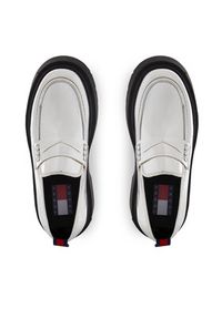 Tommy Jeans Loafersy Tjw Chunky Metallic EN0EN02321 Srebrny. Kolor: srebrny. Materiał: skóra