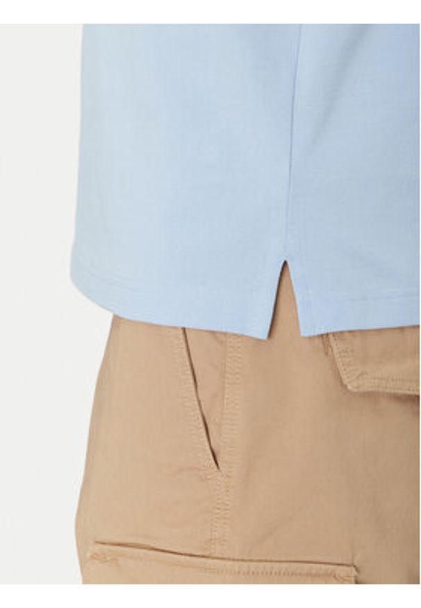 GANT - Gant Polo Shield Piqué 2210 Błękitny Regular Fit. Typ kołnierza: polo. Kolor: niebieski. Materiał: bawełna