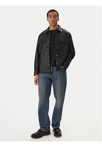 Calvin Klein Jeans Kurtka z imitacji skóry LV04RE404G Czarny Regular Fit. Kolor: czarny. Materiał: skóra #3