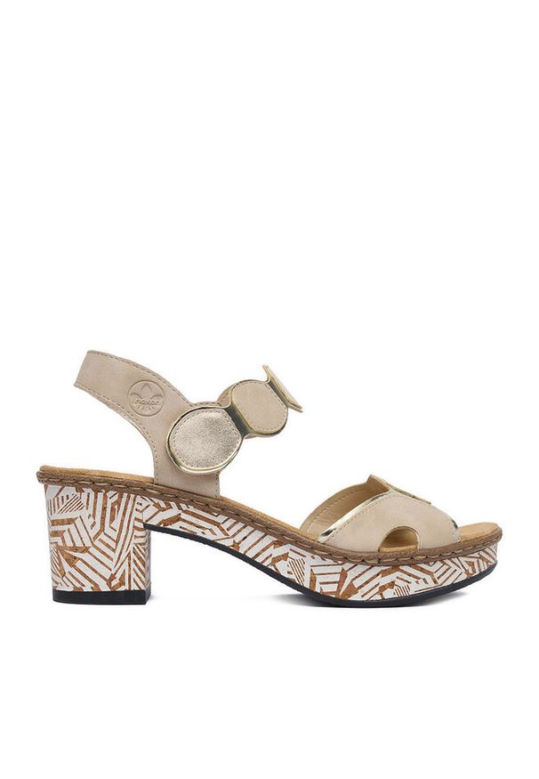 Sandały Rieker. Kolor: beżowy