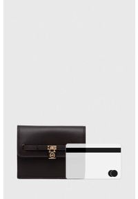 MICHAEL Michael Kors portfel skórzany damski kolor brązowy. Kolor: brązowy. Materiał: skóra #4