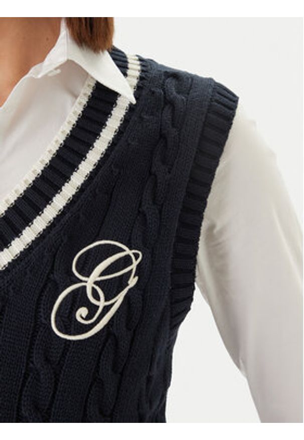 GANT - Gant Sweter 4805441 Granatowy. Kolor: niebieski. Materiał: bawełna