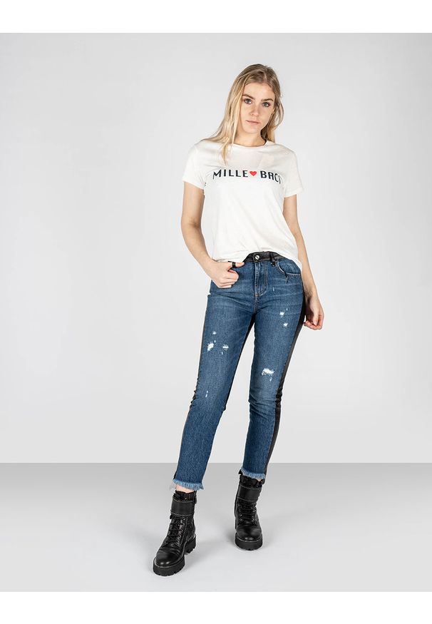 Liu Jo - Liu-Jo Jeansy Straight Fit | U69019 D4388 | Kobieta | Czarny. Okazja: na co dzień. Stan: podwyższony. Kolor: czarny. Styl: casual