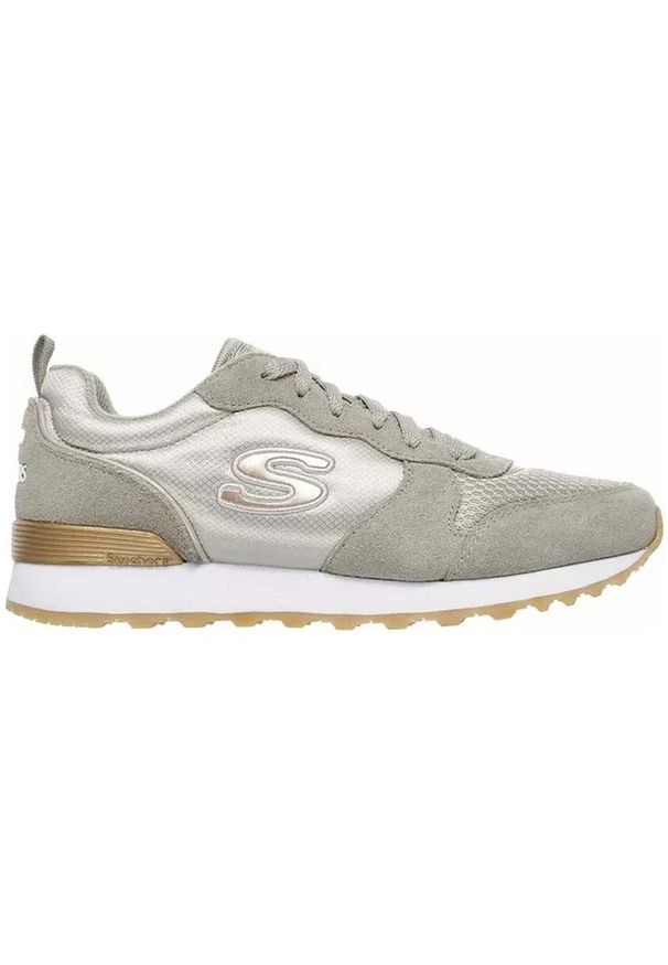 skechers - Buty na co dzień damskie SKECHERS RETROS OG 85 GOLDN GURL zamsz. Okazja: na co dzień. Kolor: szary. Materiał: zamsz