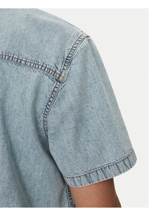 Guess Jeans Koszula jeansowa M5GH09 D5NY1 Niebieski Regular Fit. Kolor: niebieski. Materiał: jeans, bawełna