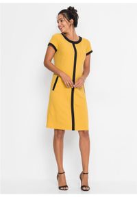 Sukienka bonprix żółto-czarny. Kolor: złoty. Długość rękawa: krótki rękaw #6