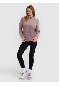 4f - 4F Polar ze stójką regular damski - beżowy XL. Typ kołnierza: kołnierzyk stójkowy. Kolor: beżowy. Materiał: polar. Długość: krótkie. Wzór: gładki. Sezon: zima. Sport: narciarstwo, turystyka piesza, wspinaczka, snowboard #2