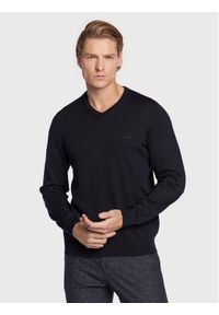 BOSS - Boss Sweter Baram-L 50476363 Granatowy Slim Fit. Kolor: niebieski. Materiał: wełna #1