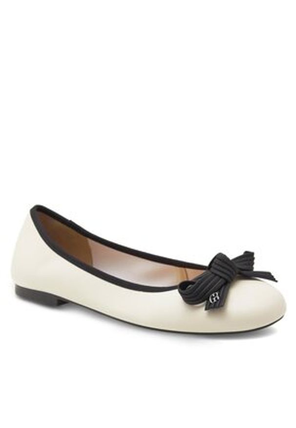 Gino Rossi - GINO ROSSI Baleriny COZY-HS001-1-2 Beżowy. Kolor: beżowy. Materiał: skóra