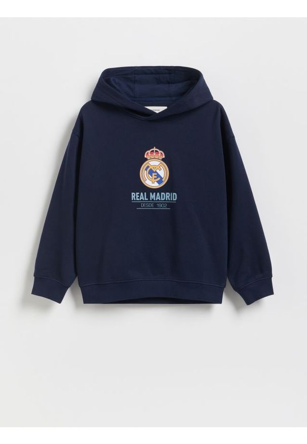 Reserved - Bluza Real Madrid - granatowy. Kolor: niebieski. Materiał: bawełna, dzianina