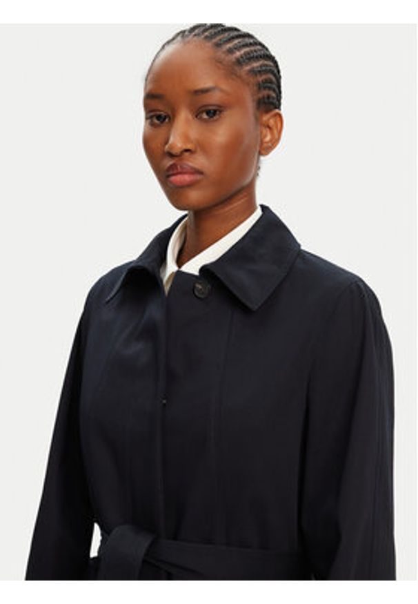 BOSS Płaszcz przejściowy Calexis 50543189 Granatowy Regular Fit. Kolor: niebieski. Materiał: bawełna