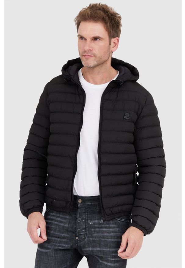 Invicta - INVICTA Czarna męska kurtka puchowa z kapturem, Rozmiar 3XL. Typ kołnierza: kaptur. Kolor: czarny. Materiał: puch