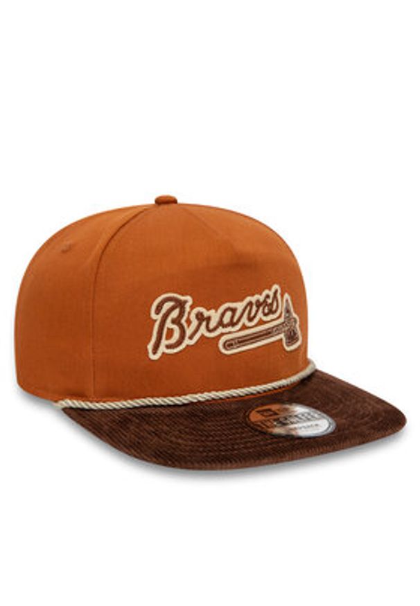 New Era Czapka z daszkiem Cord Golfer Braves 60435053 Brązowy. Kolor: brązowy. Materiał: materiał