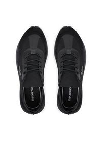 Emporio Armani Sneakersy X4X659 XR105 Czarny. Kolor: czarny. Materiał: zamsz, skóra