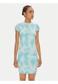Hugo Sukienka codzienna Nabilla 50514079 Niebieski Slim Fit. Okazja: na co dzień. Kolor: niebieski. Materiał: bawełna. Typ sukienki: proste. Styl: casual #1