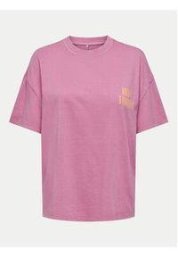 only - ONLY T-Shirt Rilly 15316994 Różowy Regular Fit. Kolor: różowy. Materiał: bawełna #3