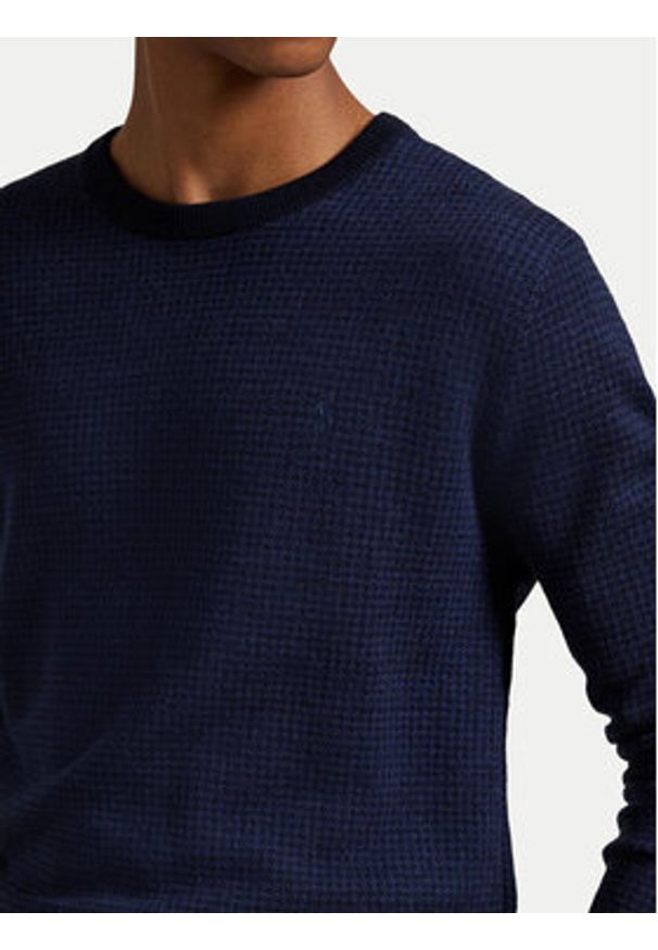 Polo Ralph Lauren Sweter 710949280002 Granatowy Regular Fit. Typ kołnierza: polo. Kolor: niebieski. Materiał: wełna