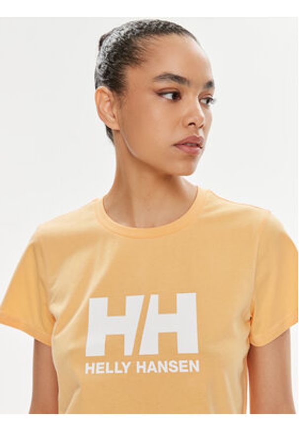 Helly Hansen T-Shirt W Hh Logo T-Shirt 2.0 34465 Pomarańczowy Regular Fit. Kolor: pomarańczowy. Materiał: bawełna
