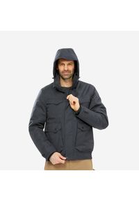 quechua - Kurtka turystyczna męska zimowa Quechua NH500 -10°C wodoodporna. Kolor: czarny. Sezon: zima. Sport: wspinaczka, turystyka piesza