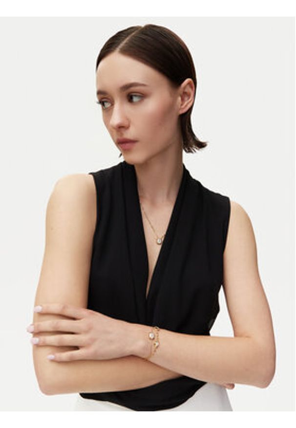 Guess Naszyjnik JUBB05 237JW Złoty. Materiał: metalowe. Kolor: złoty