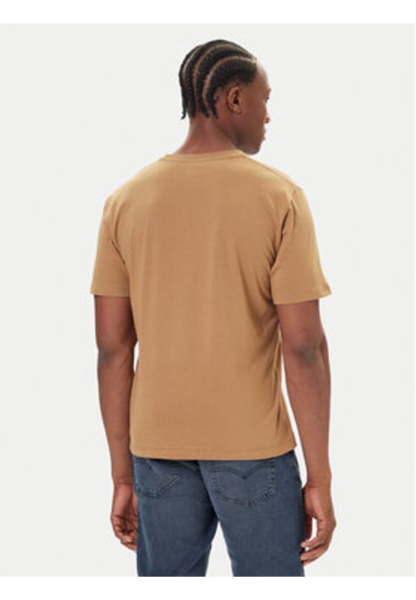 Pepe Jeans T-Shirt Eggo N PM509979 Beżowy Regular Fit. Kolor: beżowy. Materiał: bawełna