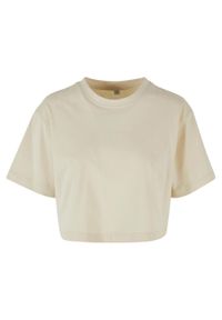 BUILD YOUR BRAND - Oversized Crop Top Dla Pań I Panów. Kolor: beżowy