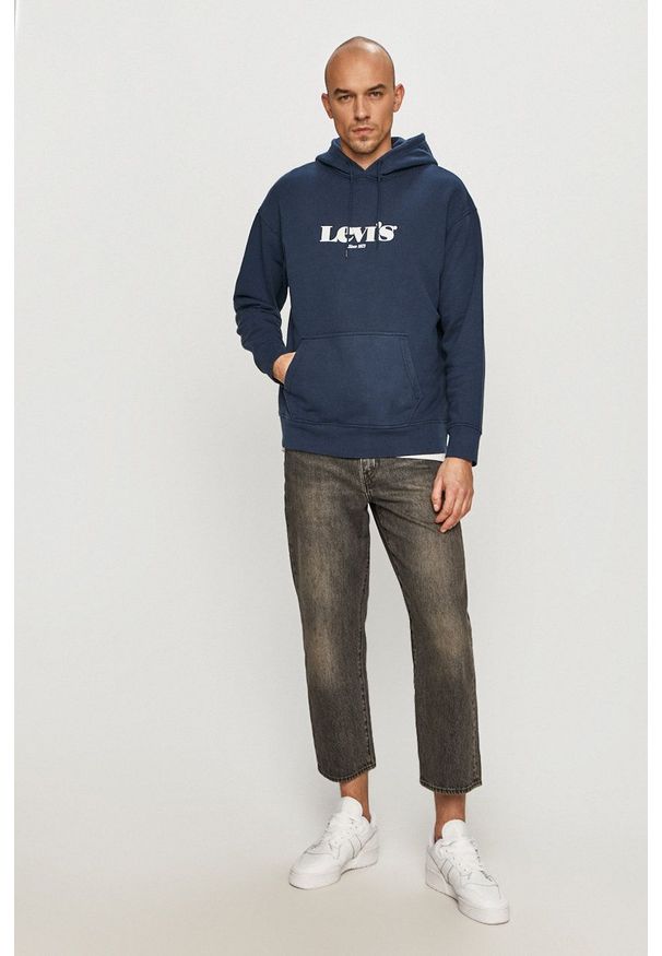 Levi's® - Levi's - Bluza bawełniana. Okazja: na spotkanie biznesowe. Kolor: niebieski. Materiał: bawełna. Styl: biznesowy