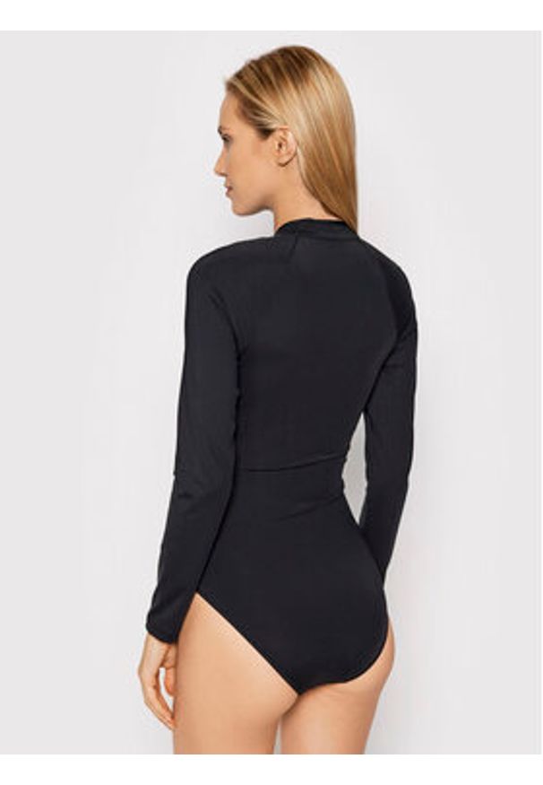 Seafolly Strój kąpielowy Zip Front 10936-942 Czarny. Kolor: czarny. Materiał: syntetyk