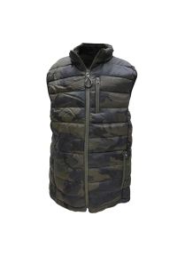 ELEMENTERRE - Kurtka dziecięca bez rękawów PERCUSSION Camo Trek. Kolor: wielokolorowy, zielony, brązowy. Materiał: puch. Długość rękawa: bez rękawów. Styl: sportowy #1