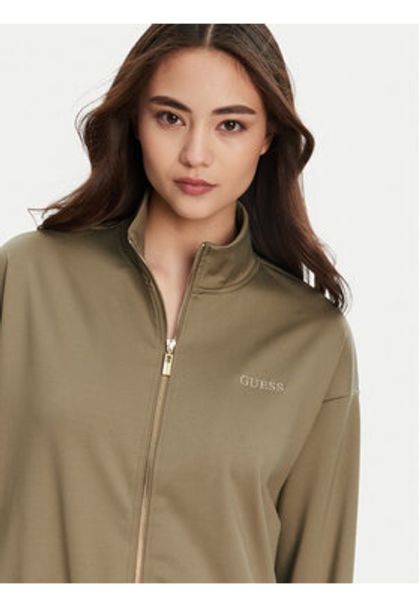 Guess Bluza V5YL09 KCX42 Brązowy Regular Fit. Kolor: brązowy. Materiał: syntetyk