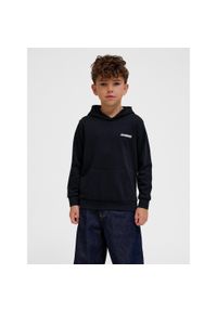 Bluza z kapturem dla dzieci Hummel Casper. Typ kołnierza: kaptur. Kolor: czarny. Wzór: nadruk