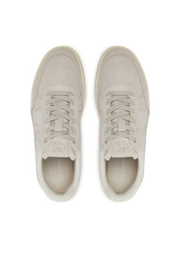 Calvin Klein Jeans Sneakersy YM0YM01094 Biały. Kolor: biały. Materiał: skóra, zamsz