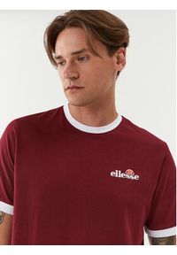 Ellesse T-Shirt SHL10164 Bordowy Regular Fit. Kolor: czerwony. Materiał: bawełna #3