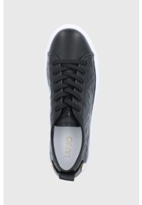 Liu Jo Buty skórzane Cleo 1 BA2047P010222222 kolor czarny na platformie. Nosek buta: okrągły. Zapięcie: sznurówki. Kolor: czarny. Materiał: skóra. Obcas: na platformie #3